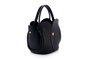Lucky Bees Arden - Bolsa de Hombro Negra de Cuero de Polivinilo para Mujer, Elegante y Versátil